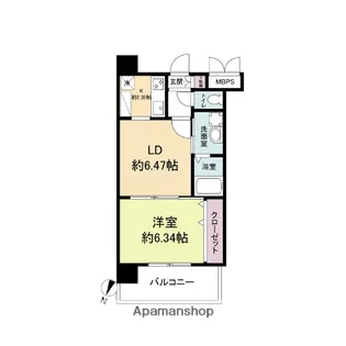 レジディア天神【5階】の間取り