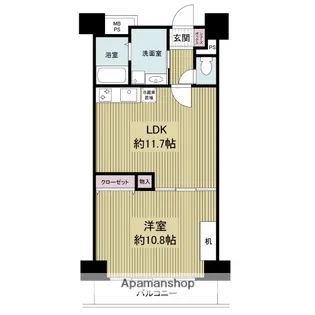 1LDKの間取り画像