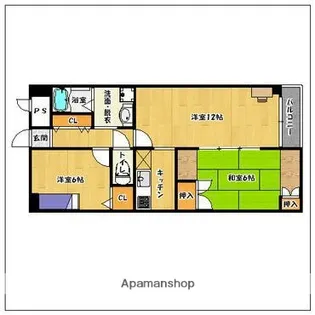 フォレステージュ天神【5階】の間取り