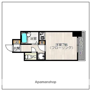 オーベルウェルス天神【2階】の間取り