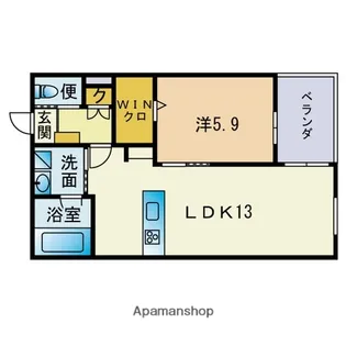 FONTANA板付【3階】の間取り