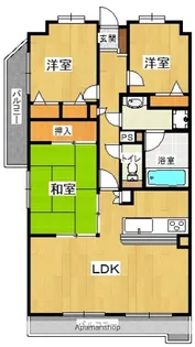 トーカンマンション六本松【11階】の間取り