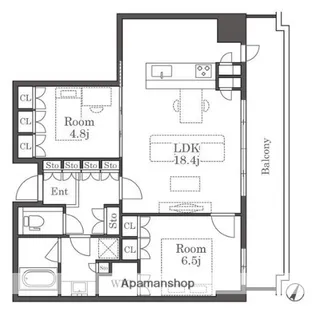 福岡大名ガーデンシティレジデンス【7階】の間取り
