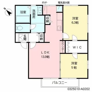 福岡県福岡市中央区笹丘2丁目【アパート】の間取り