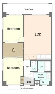 東野(トウノ)ビル【6階】の間取り