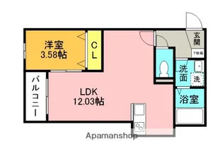 メゾンクレール南福岡駅前【1階】の間取り
