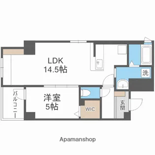 ル パルテール大濠【3階】の間取り