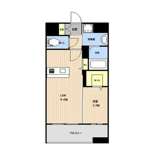 VALENTIA天神東【1104号室】の間取り