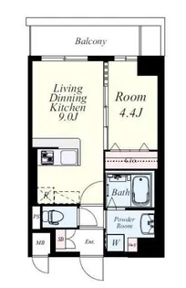1LDKの間取り画像