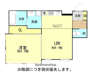 ラシックランテ平和【3階】の間取り