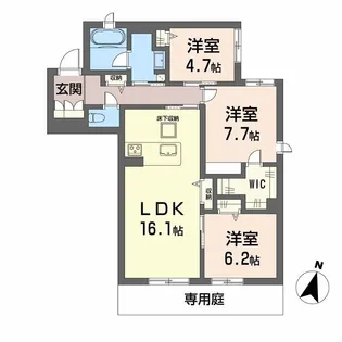 シャーメゾン別府ステラ【1階】の間取り