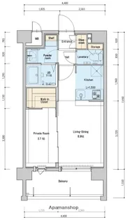 ネストピア福岡空港駅前【2階】の間取り