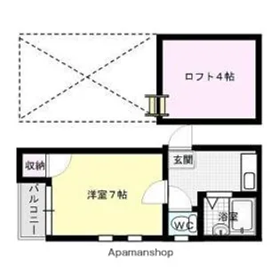 1Kの間取り画像