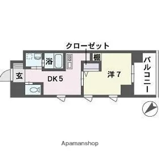 QREST博多東I【6階】の間取り