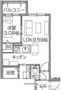 1LDKの間取り画像