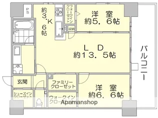 ゼクシオン博多【12階】の間取り