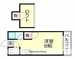 アルファディオ空港南【2階】の間取り
