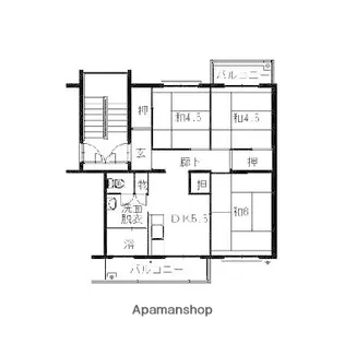 西長住1棟【3階】の間取り
