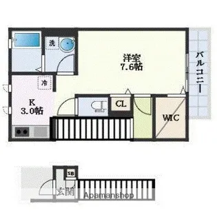 福岡県福岡市南区横手3丁目【アパート】の間取り