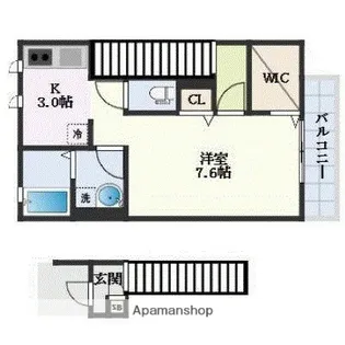 福岡県福岡市南区横手3丁目【アパート】の間取り
