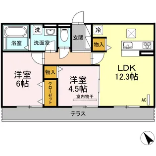 D-roomアネシス【1階】の間取り