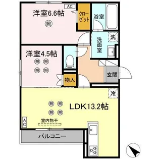 D-ROOM半道橋【2階】の間取り