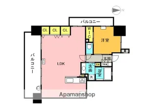 オープンレジデンシア平尾市崎【10階】の間取り