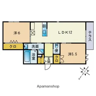 ISOLA板付【1階】の間取り