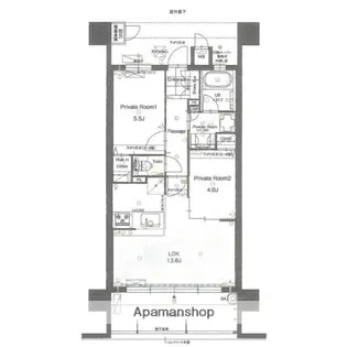 レジアス大橋デュクス【2階】の間取り