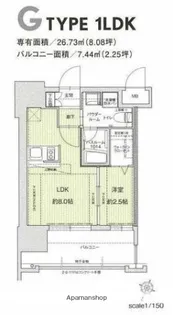 ドゥーエ赤坂【14階】の間取り