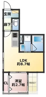 THE NOBLES 井尻【1階】の間取り