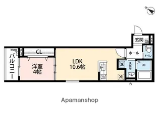 ABETINA高宮【3階】の間取り