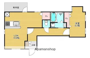 ZIP OHORI SOUTH【1階】の間取り