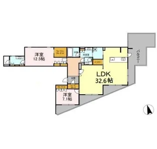 フォレスタリア高宮浄水【2階】の間取り