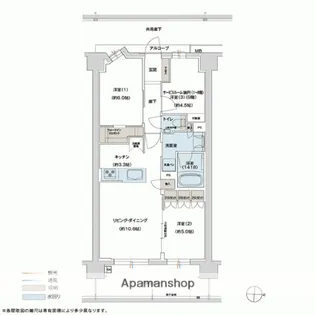 ジェイグラン平和【5階】の間取り
