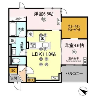 GrandValley 博多【1階】の間取り