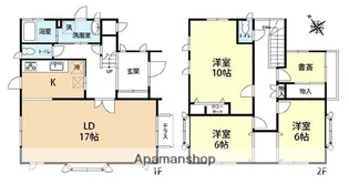福岡県福岡市中央区笹丘3丁目【一戸建】の間取り