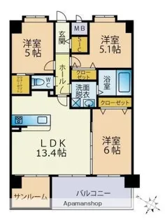 (仮称)麦野2丁目ビル【2階】の間取り