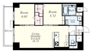 仮称)東那珂2丁目マンション【2階】の間取り
