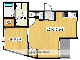 THE ROPPONMATSU【1階】の間取り