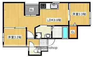 The Ropponmatsu【1階】の間取り