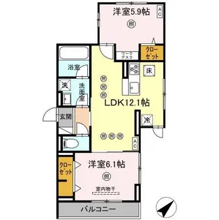 D-Residence光丘町B棟【1階】の間取り