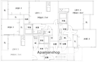 IMAXレジデンス博多南【1階】の間取り