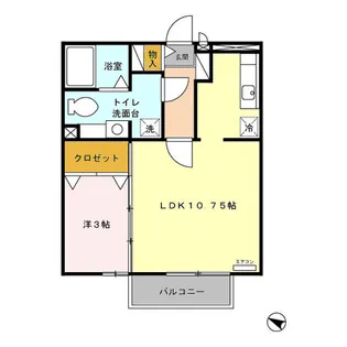 ロワ・ドミールII【2階】の間取り