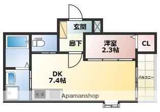 ソラナ博多【1階】の間取り