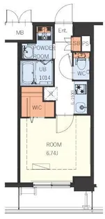 ギャラクシー博多駅北【10階】の間取り