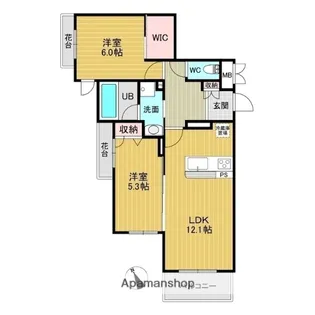 U RESIDENCE 東比恵【2階】の間取り