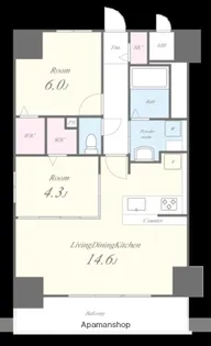 ル・シエール清水【13階】の間取り