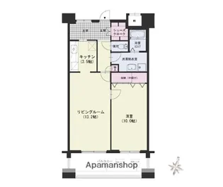 クラシオン草香江【9階】の間取り