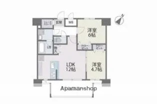 MODERN PALAZZO博多デュオグランデWEST【9階】の間取り